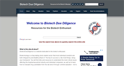 Desktop Screenshot of biotechduediligence.com