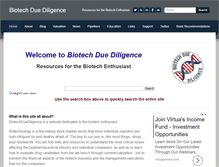 Tablet Screenshot of biotechduediligence.com